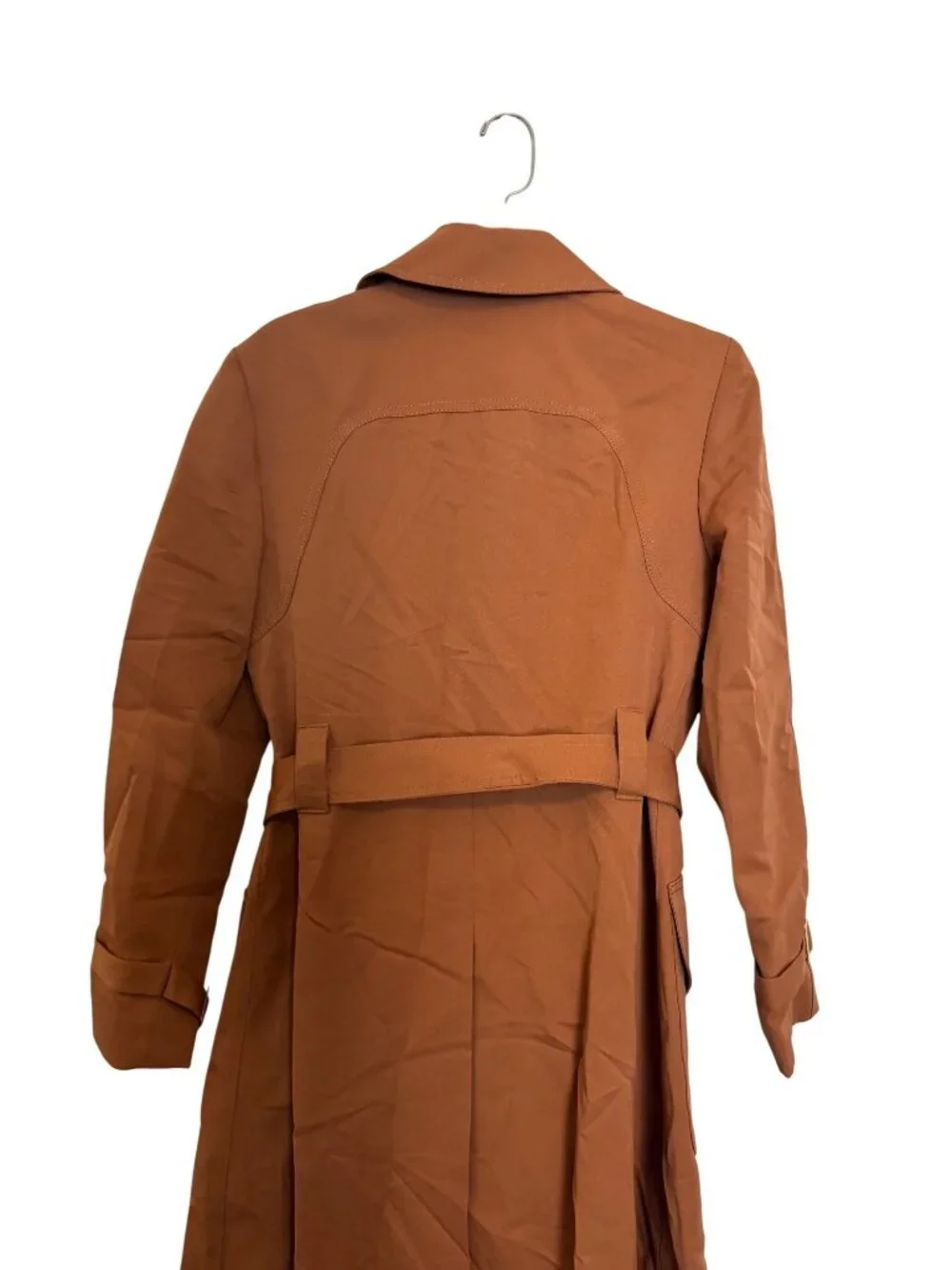 Forecaster Of Boston Womens Brown Belted Trench Coat Size 11/12 Polyester Made I - Picture 7 of 8